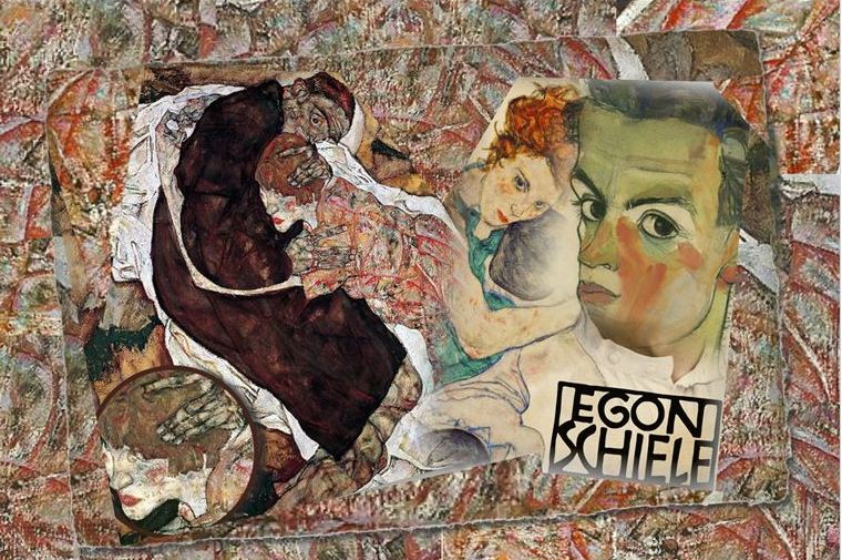 SCHIELE XP - artwork by waau design - La sessualità divenne presto per Schiele un’ossessione erotica, assieme al tema della solitudine angosciosa e inquieta.